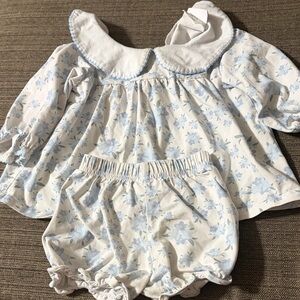 Floral Blue and White Kids Matching Set
